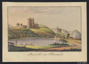 Ansicht von Tharandt, Umrissradierung, um 1820 : Ansicht von Tharandt. - [S.l.] , [um 1820]. - 1 Kunstbl. : Umrissradierung ; 11 x 7 cm