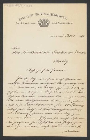 Brief an Unbekannt : 03.07.1889
