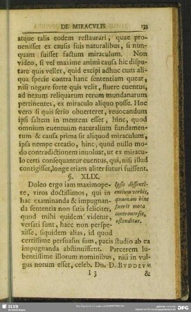 §. XLIX. Ipsis dissentientium verbis, quaenam hinc fuerit mota controversia, ostenditur
