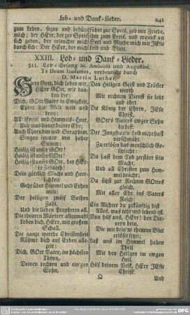 XXIII. Lob- und Dank-Lieder