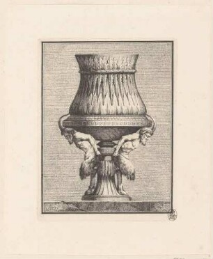 Vase, dekoriert mit Satyrn, aus der Folge "Suite de Vases", Bl. 13