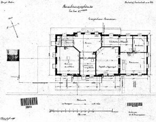 Reichenbach (Fils): Empfangsgebäude Verwaltungsgebäude Grundriß Erdgeschoß