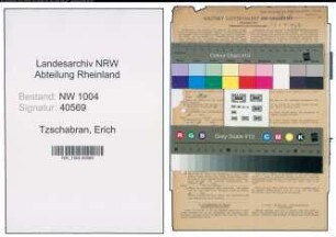 Entnazifizierung Erich Tzschabran , geb. 21.03.1910 (Diener)