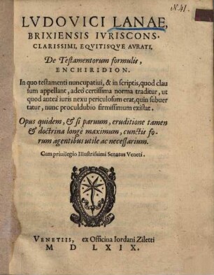 De testamentorum formulis enchiridion