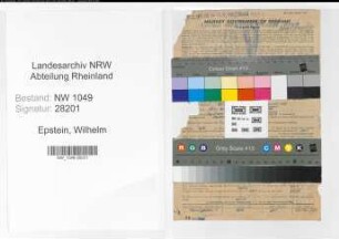 Entnazifizierung Wilhelm Epstein , geb. 20.04.1907 (Architekt)