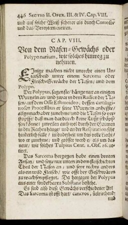 Cap. VIII. Von dem Nasen-Gewächs oder Polyponarium, wie solches hinweg zu nehmen.