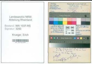 Entnazifizierung Erich Krueger , geb. 17.06.1907 ()