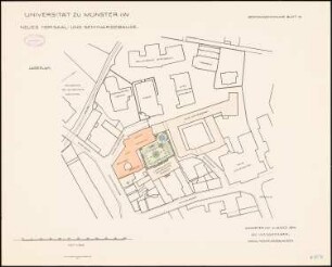 Universität Münster Hörsaal- und Seminargebäude: Lageplan 1:500