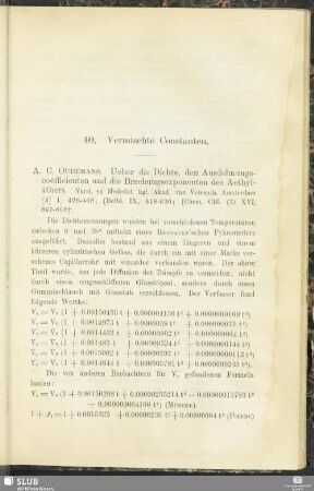 40. Vermischte Constanten