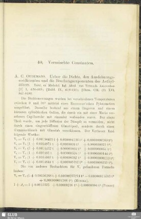 40. Vermischte Constanten
