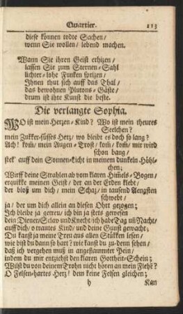 Die verlangte Sophia.