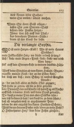 Die verlangte Sophia.