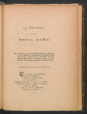 La tartamuda o la media caña
