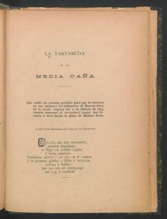 La tartamuda o la media caña