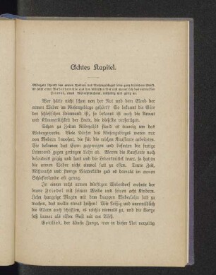 Achtes Kapitel.
