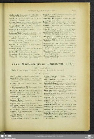 XXXX. Württembergischer Bezirksverein.
