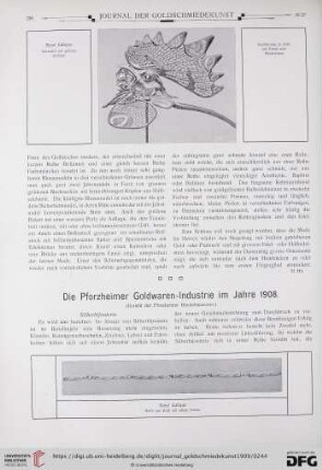 Die Pforzheimer Goldwaren-Industrie im Jahre 1908