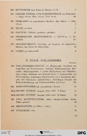 II. Etage: Schlafzimmer (Nr. 232-264)