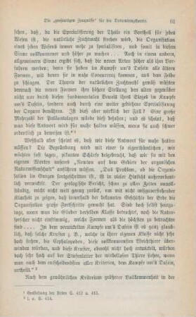 61-74 Die "großartigen Zeugnisse" für die Descendenztheorie : III.