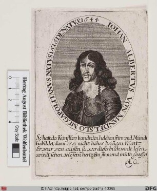 Bildnis Johann Albrecht von Mandelslo(h)