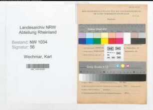 Entnazifizierung Karl Von Wechmar , geb. 13.06.1896 (Major)