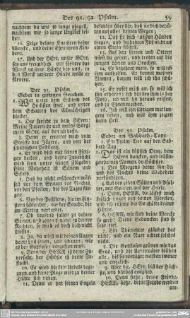 Der 91. Psalm. Gebet in giftigen Seuchen