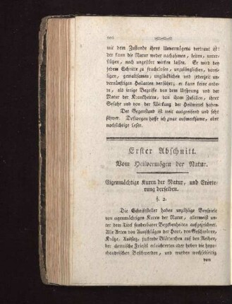 Erster Abschnitt. Vom Heilvermögen der Natur