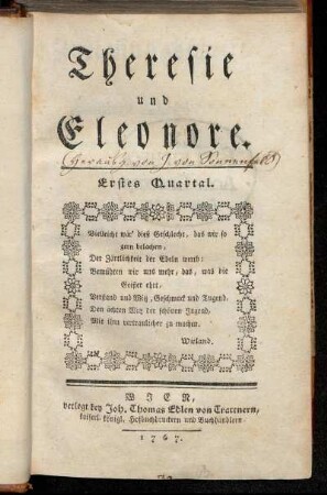 Erstes Quartal. 1767.