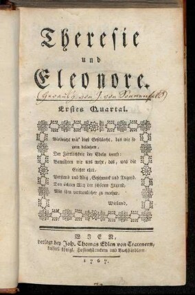 Erstes Quartal. 1767.