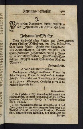461-463, Johanniter-Meister