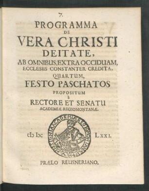 4: Festo Paschatos Propositum