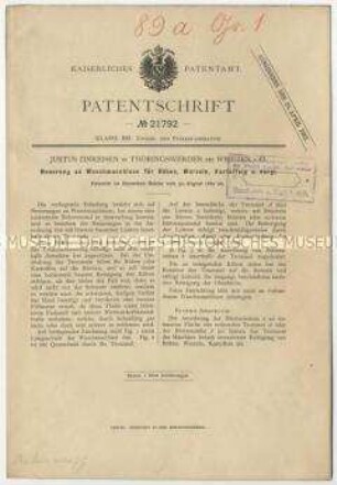 Patentschrift einer Neuerung an Waschmaschinen für Rüben, Wurzeln, Kartoffeln u. dgl., Patent-Nr. 21792