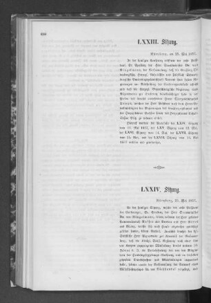 LXXIII. Sitzung.