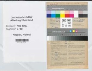Entnazifizierung Helmut Koester, geb. 20.04.1922 (Ingenieur)