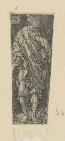 Dolchscheide, Mann mit Papagei