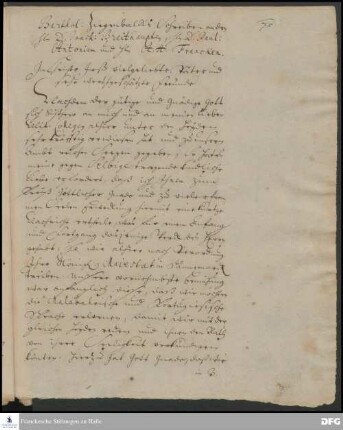 Brief von Bartholomäus Ziegenbalg an Joachim Justus Breithaupt, Paul Anton und August Hermann Francke.