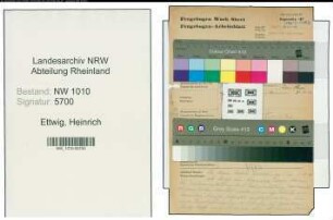 Entnazifizierung Heinrich Ettwig , geb. 25.09.1909 (Chemotechniker)