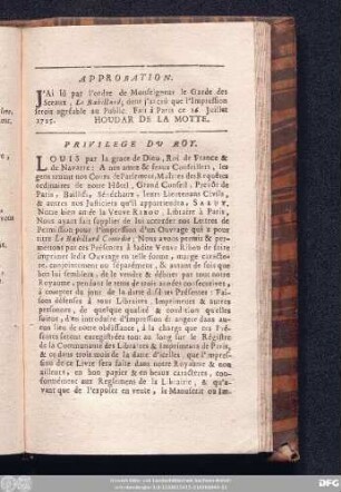 Privilege Du Roy.
