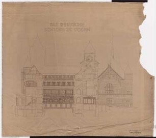 Schloss Posen, Posen Umbau: Schnitt 1:100