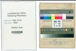 Entnazifizierung Karl Henkel , geb. 12.03.1909 (Postschaffner)
