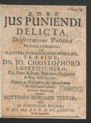 Ius Puniendi Delicta