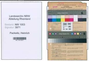 Entnazifizierung Heinrich Packwitz , geb. 27.09.1914 (Kaufm.Angestellter)