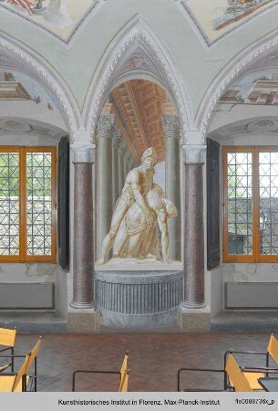 Freskenausmalung mit mythologischen Figuren : Ostwand