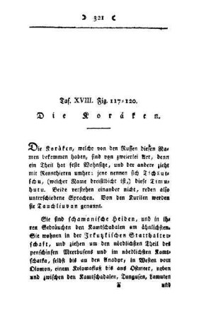 ¬Die¬ Koräken : Taf. XVIII, Fig. 117 - 120