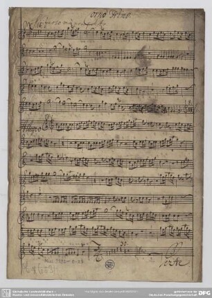 Concertos - Mus.2392-O-27 : cor (2), orch, bc - D; TWV 52: D 2