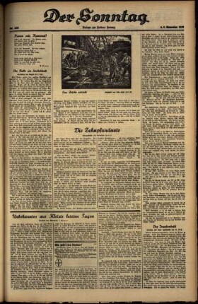 Zweite Ausgabe vom Sonntag, den 07. November 1937.