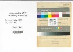 Entnazifizierung Karl Kaps , geb. 07.10.1903 (Rechtsanwalt)