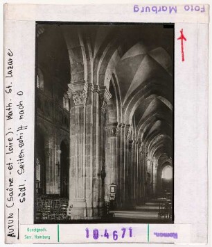 Autun: Kathedrale Saint-Lazare, südlisches Seitenschiff nach Osten