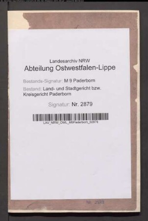 Ehepartner: Wördehoff, Johann Anton; Erblasser: Wördehoff, Anna Barbara Gertrud, geb. Struck: