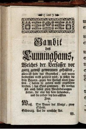 Gambit des Cunninghams